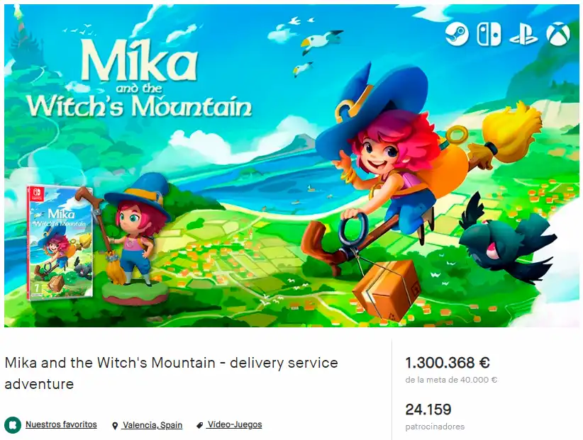 Kickstarter de Mika and the Witch's Mountain.